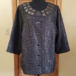 NWT Soft by Avenue Women's Metallic Blazer Plus Size 14/16